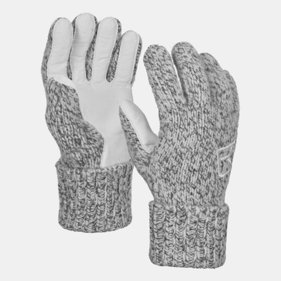 Knit gloves sale with leather palms